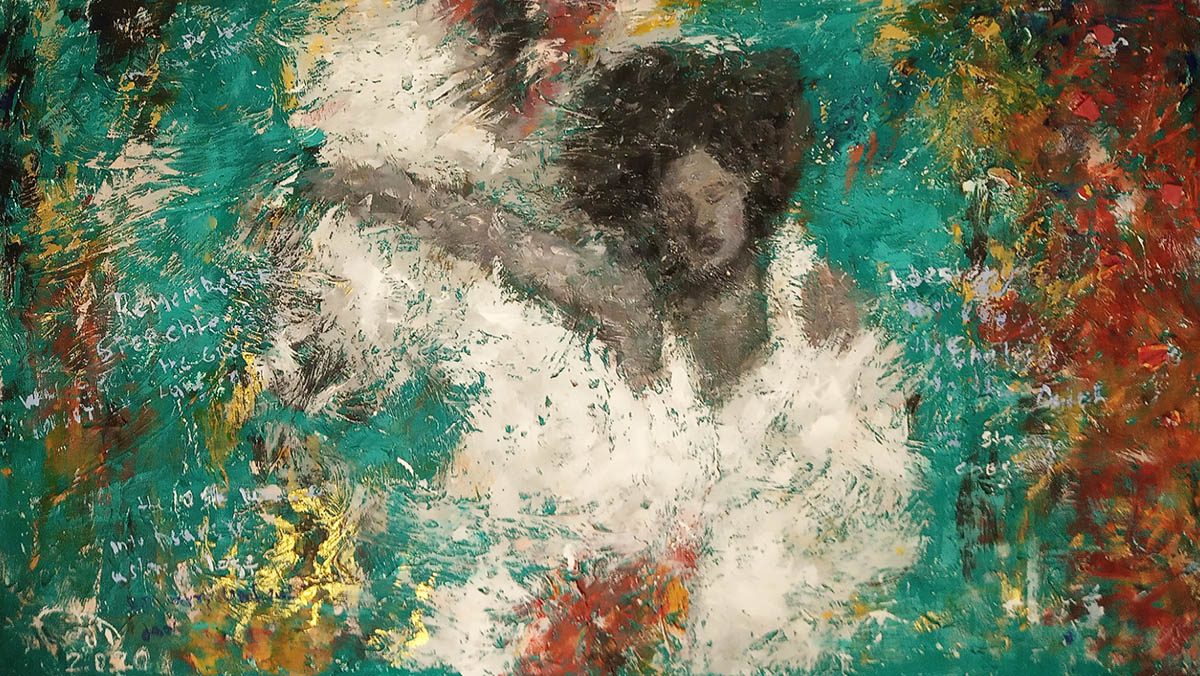 Daniel Wille, In the river of life, Mixed media, 56x98cm, 2020