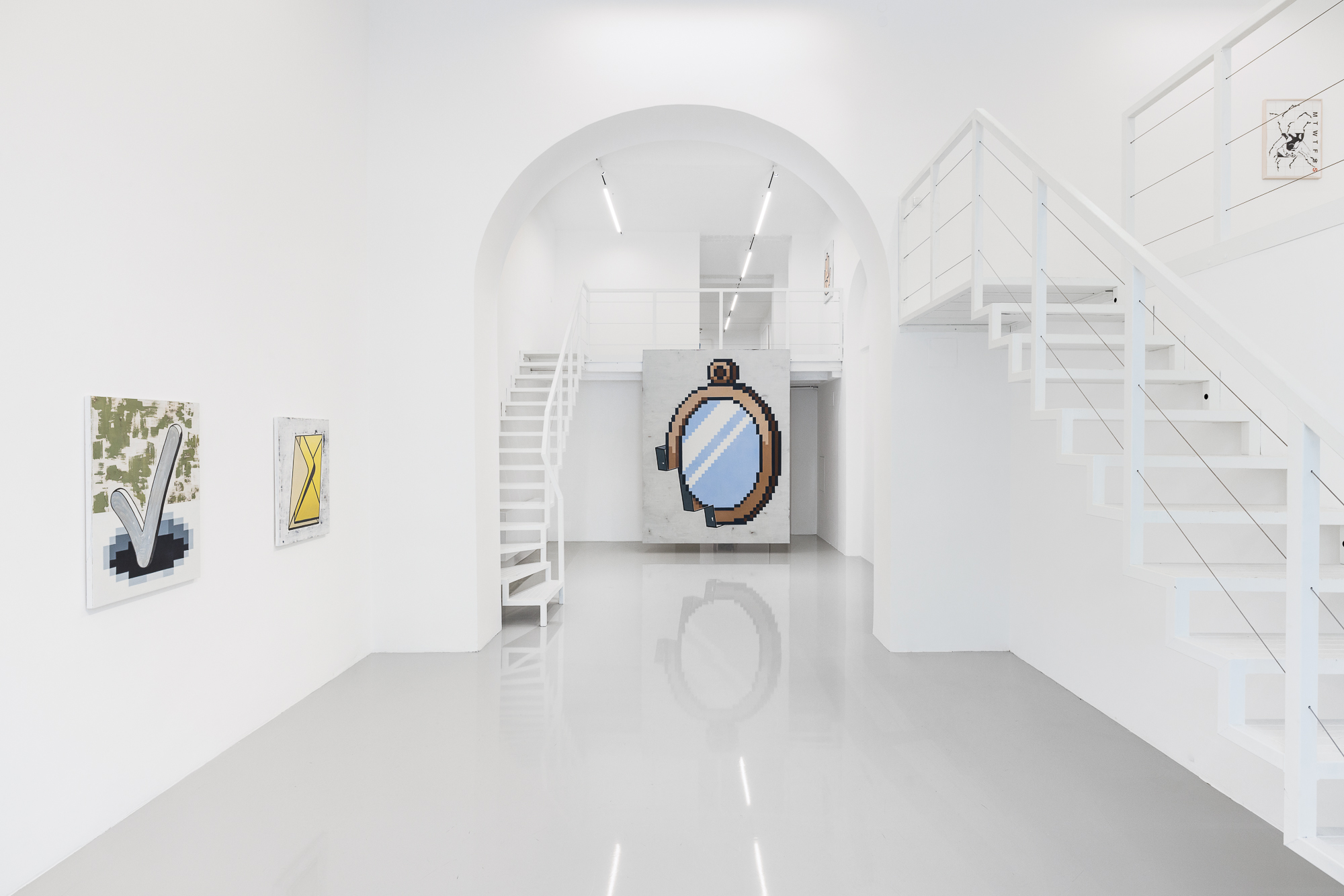 Anne Neukamp, Hand, Paper, Mirror, 2024, Installation view. Photo: Manuel Carrion Lopez