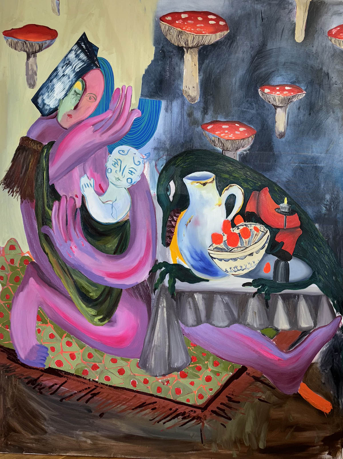 Madonna with child, 150x200 cm , oil on canvas 2024