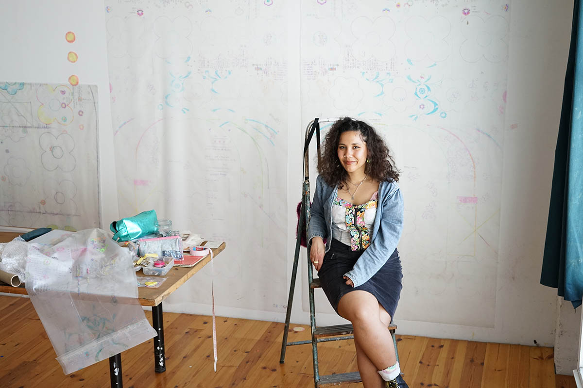 Mariem Iman in her studio