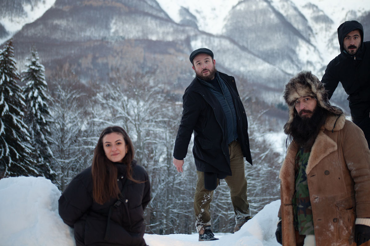 Chiara Camellina, Gabriele Tosi, Luigi Presicce and Matteo Coluccia after the second polka