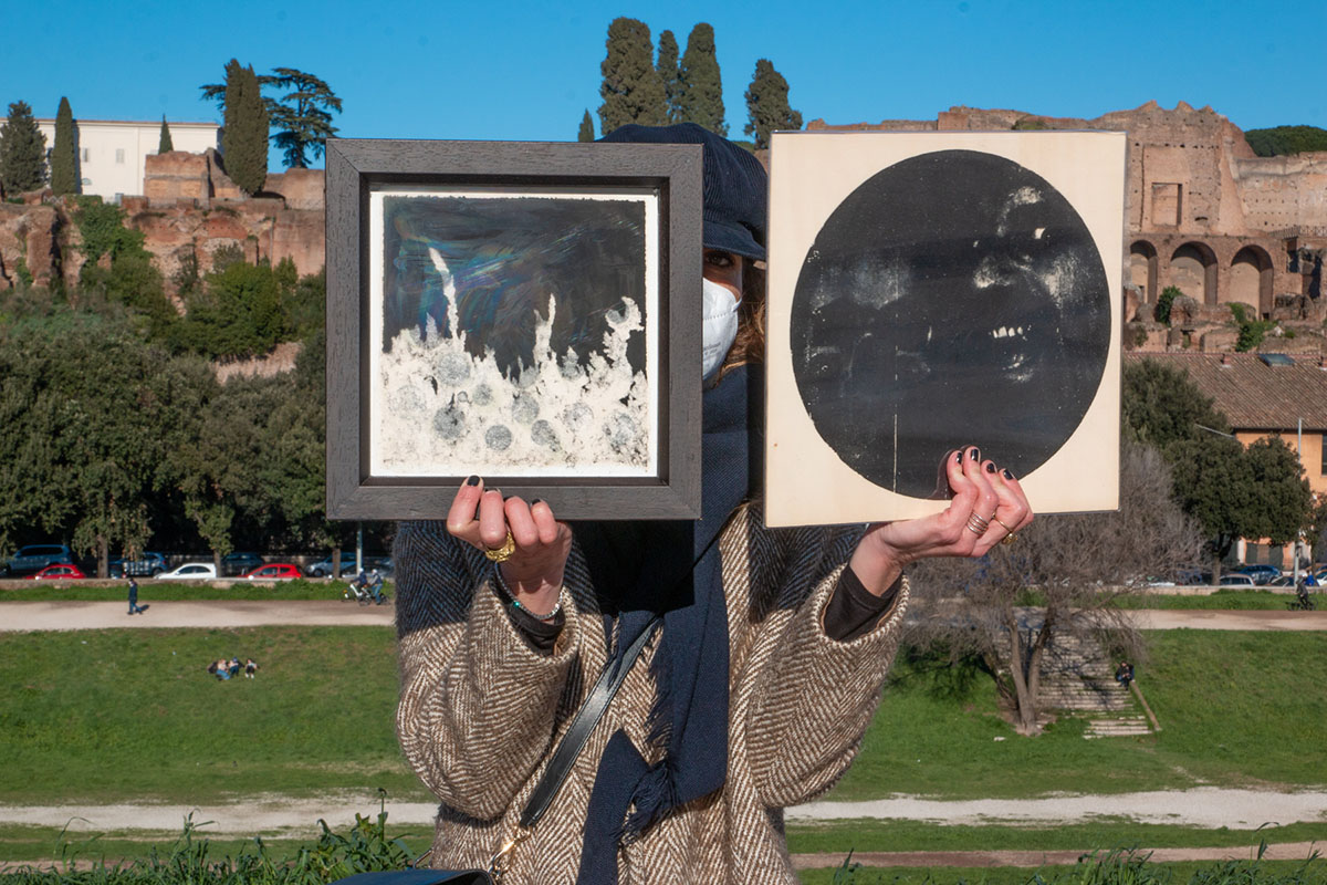 Robert Pettena and Marco Mazzoni exhibited in during the third Polka in Rome