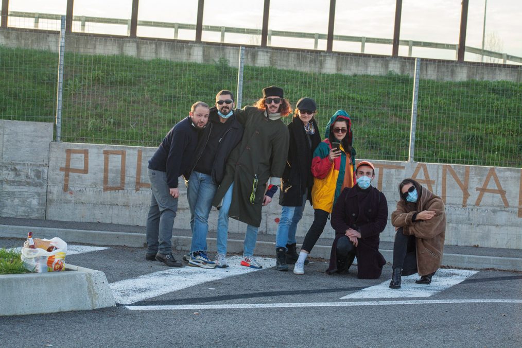 Gabriele Tosi, Matteo Coluccia, Edoardo Ciaralli, Giulia Poppi, Lori Lako, Davide D'Amelio and Chiara Camellina during the first polka nearby Florence