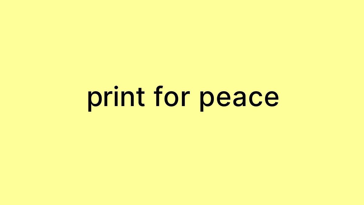 Print for peace is a cooperation between curators